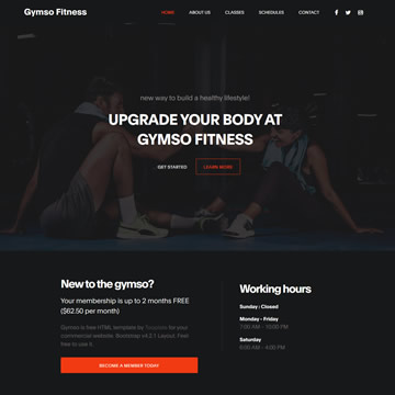 Gymso Fitness Template