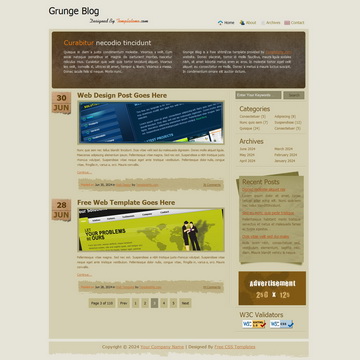 Grunge Blog Template