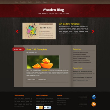 Wooden Blog Template