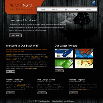 Black Wall Template